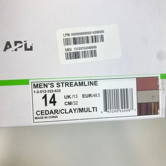 APL Athletic Propulsion Labs Men's Streamline Cedar Clay Multi Sneakers Men's 14 - Picture 5 of 6